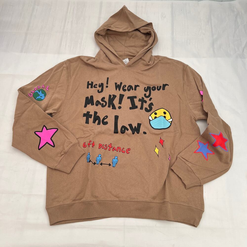 Hey!Wear Your Mask!It's The Law! Keep Distance NoveltyCreative Hoodie Unisex 2XL